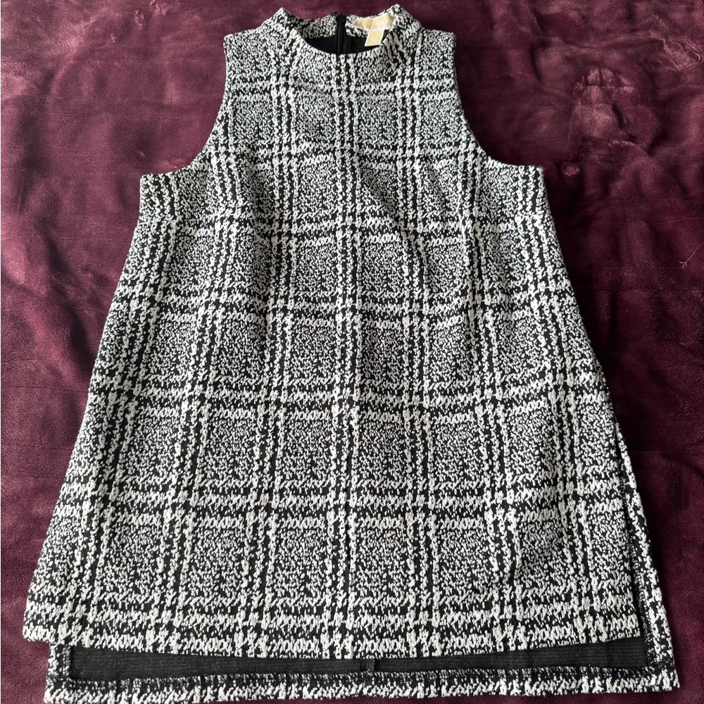 MICHAEL Michael Kors Monochrome Plaid Kids Dress